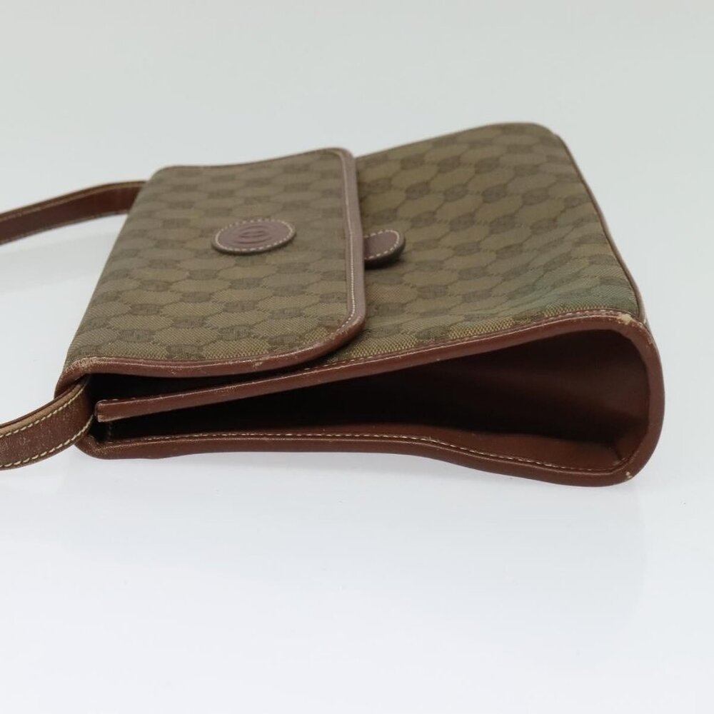Authentic GUCCI GG Canvas Shoulder Bag Brown Gold 004 49 0195 - Picture 10 of 16